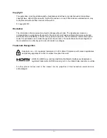 Preview for 2 page of vivtek D966HD Series User Manual