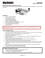 Vixen Air VXO4852GBF Installation Manual preview