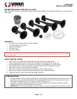 Vixen Horns La Cucaracha VXH6803B Installation Manual preview