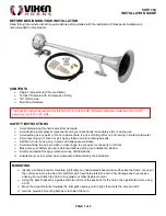 Предварительный просмотр 1 страницы Vixen Horns VXH1164 Installation Manual