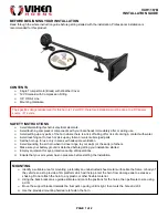 Preview for 1 page of Vixen Horns VXH1167B Installation Manual