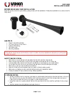 Preview for 1 page of Vixen Horns VXH1490B Installation Manual