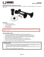 Предварительный просмотр 1 страницы Vixen Horns VXH2311B Installation Manual