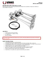 Предварительный просмотр 1 страницы Vixen Horns VXH3118 Installation Manual