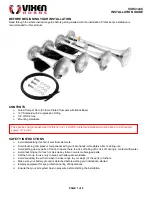 Предварительный просмотр 1 страницы Vixen Horns VXH4124C Installation Manual