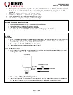 Предварительный просмотр 2 страницы Vixen Horns VXO8410/4124C Installation Manual