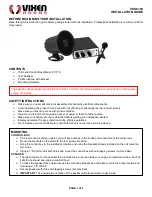 Предварительный просмотр 1 страницы Vixen Horns VXS6100 Installation Manual