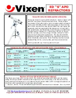 Vixen ED 81S Specifications предпросмотр
