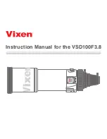 Vixen VSD100F3.8 Instruction Manual preview