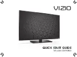 Предварительный просмотр 1 страницы Vizio D390-B0 Quick Start Manual