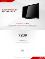 Preview for 1 page of Vizio E240AR Specifications