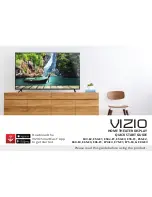 Предварительный просмотр 1 страницы Vizio E43-E2, E50-E1, E50x-E1, E50-E3, E55-E1, E55-E2,E60-E3 Quick Start Manual