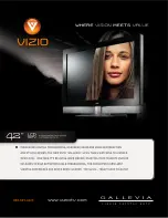 Preview for 1 page of Vizio Gallevia GV42L Specifications