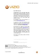 Preview for 1 page of Vizio GV46L HDTV User Manual