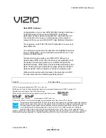 Preview for 1 page of Vizio M160MV User Manual