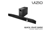 Vizio S3821w-C0 Quick Start Manual предпросмотр