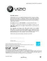 Vizio SV320XV User Manual preview