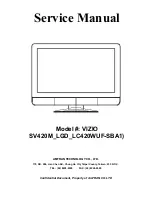 Vizio SV420M - 42" LCD TV Service Manual preview