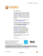 Preview for 1 page of Vizio SV420XVT1A - 42" LCD TV User Manual