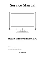 Предварительный просмотр 1 страницы Vizio SV420XVT1A_LPL Service Manual