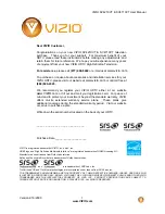 Vizio SV421XVT - 42" LCD TV User Manual preview