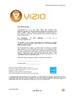 Preview for 1 page of Vizio VA26L User Manual