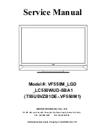 Preview for 1 page of Vizio VF550M - 55" LCD TV Service Manual