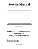 Preview for 1 page of Vizio VF550XVT1A - 55" LCD TV Service Manual