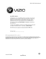 Vizio VMT37-60S User Manual предпросмотр