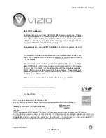 Preview for 1 page of Vizio VO400E User Manual