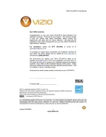 Vizio VOJ370F1A - 37" LCD TV User Manual preview