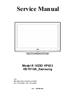 Vizio VP423 Service Manual preview