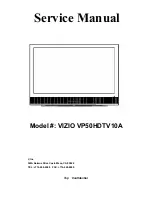 Vizio VP50HDTV10A Service Manual preview