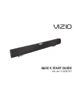 Vizio VSB207BT Quick Start Manual предпросмотр