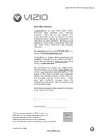 Vizio VU37LHDTV10A User Manual preview