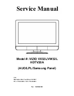 Preview for 1 page of Vizio VW32L - 32" LCD TV Service Manual