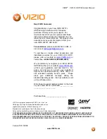 Preview for 1 page of Vizio VW37L - 37" LCD TV User Manual