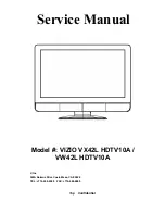 Vizio VW42L HDTV10A Service Manual preview