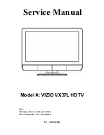 Vizio VX37L - 37" LCD TV Service Manual preview