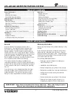 Preview for 2 page of Vizion UFL-420 series Owner'S Manual