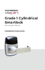 Preview for 1 page of VIZpin Grade 1 Cylindrical Smartlock Installation Instructions Manual