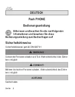 Предварительный просмотр 2 страницы VKF Renzel Push PHONE Operating Instructions Manual