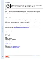 Preview for 2 page of VKI Technologies Eccellenza Momentum Operation Manual