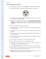 Preview for 8 page of VKI Technologies Eccellenza Momentum Operation Manual