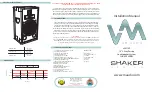 Preview for 1 page of VM Audio VAS310P Shaker Series Installation Manual