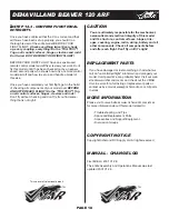 Preview for 18 page of Vmar DEHAVILLAND BEAVER 120 ARF Assembly And Operation Manual