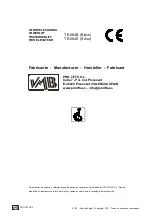 Preview for 2 page of VMB TE-064 Operating Instructions Manual