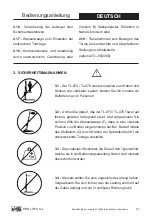 Предварительный просмотр 21 страницы VMB TL-075 Operating Instructions & User Manual