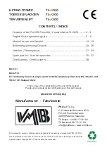 Preview for 2 page of VMB TL-A220 Operating Instructions & User Manual