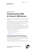 Preview for 1 page of VMware ANYWHEREUSB - TECHNICAL USB Using Manual